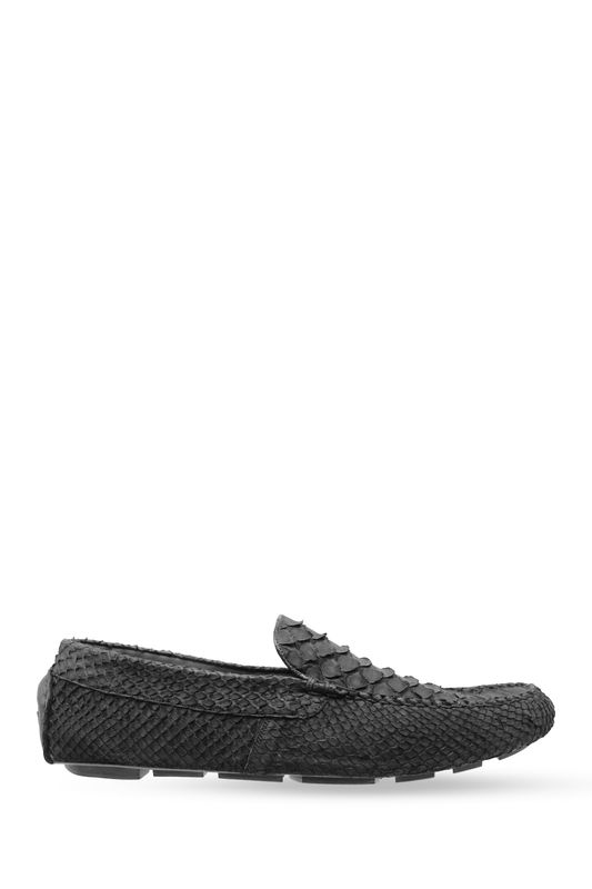 Driver Arte Fino Piel Python Negro