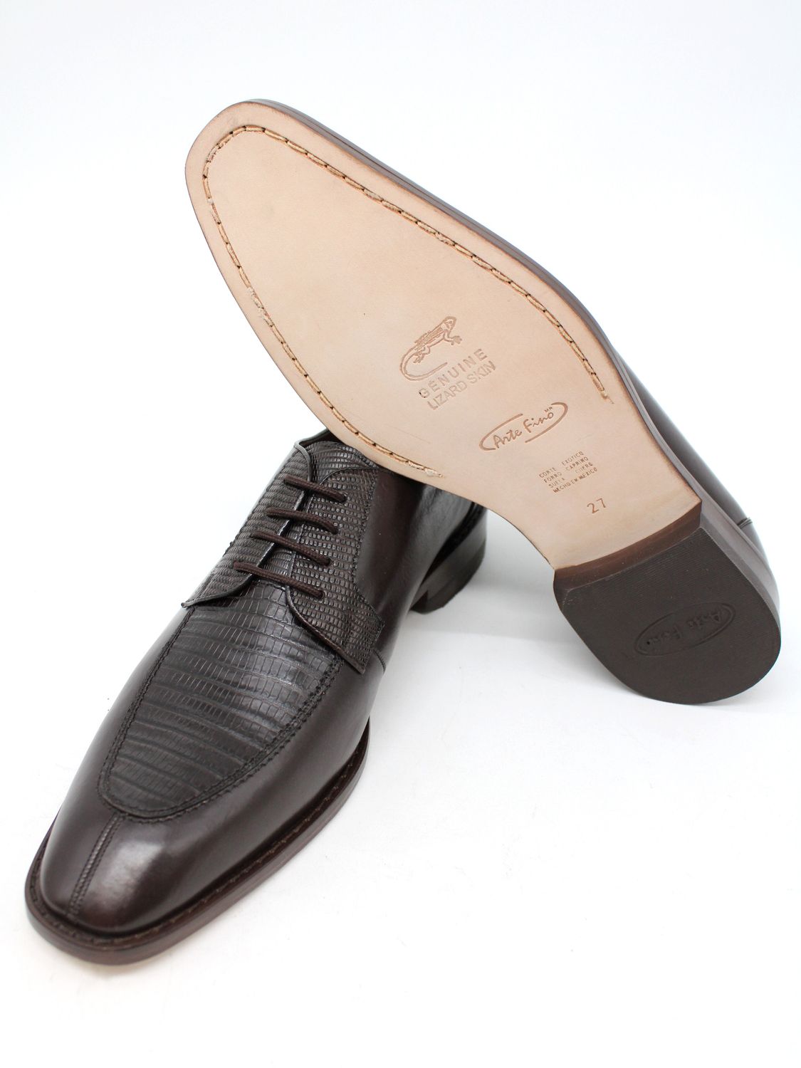 Zapato Arte Fino Lizard Café