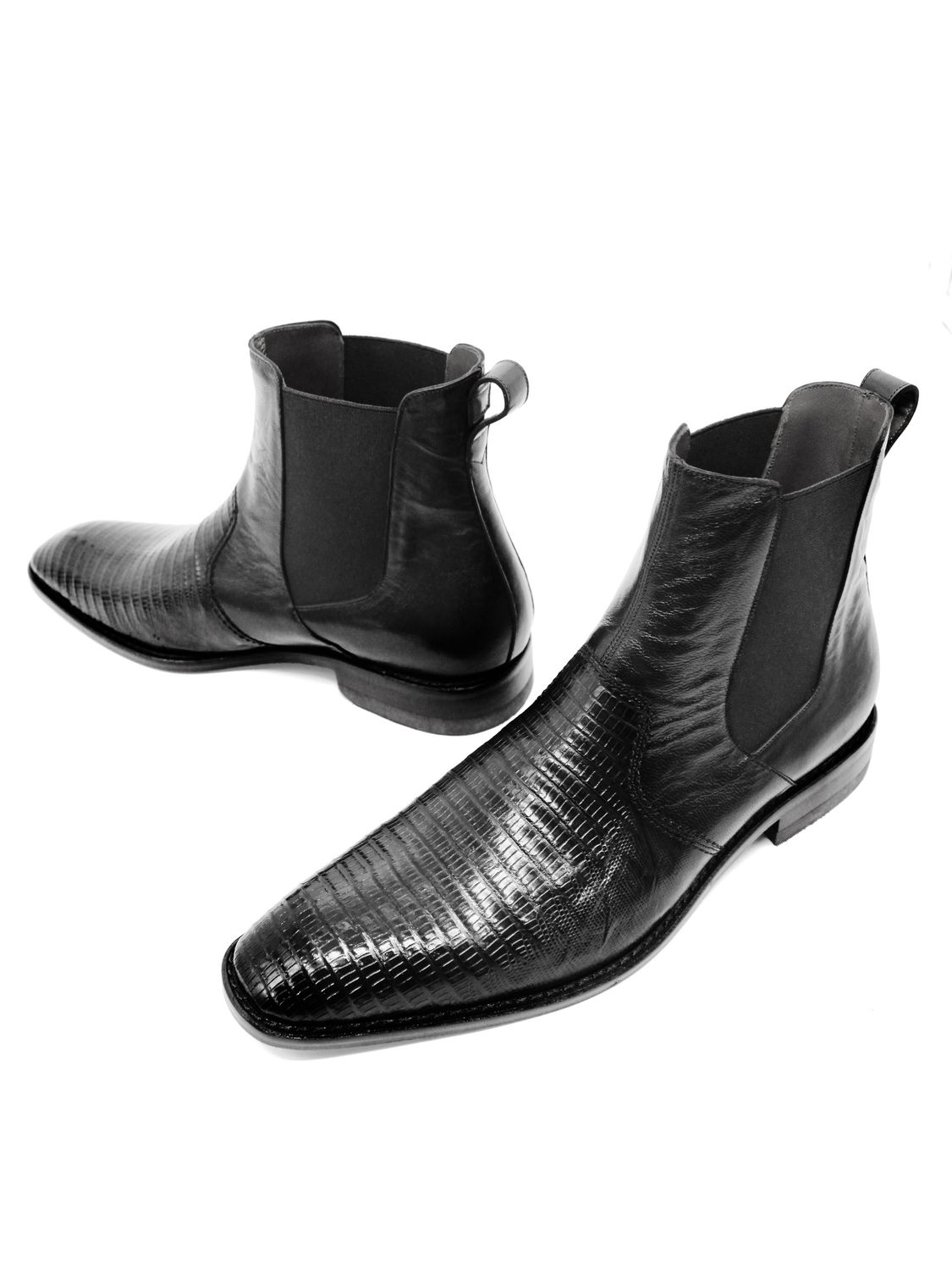 Botín Arte Fino Lizard Negro