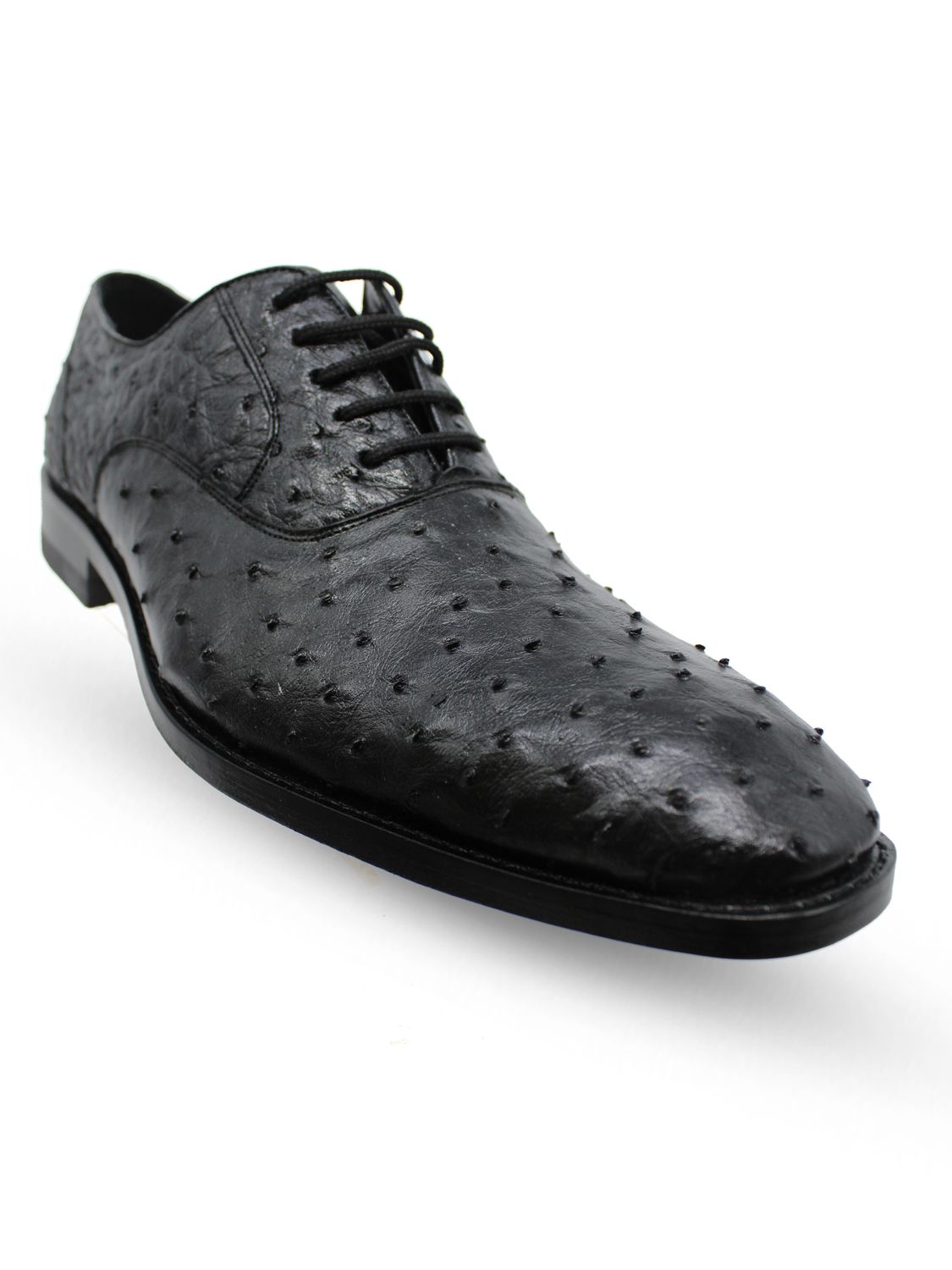 Zapato Arte Fino Avestruz Negro