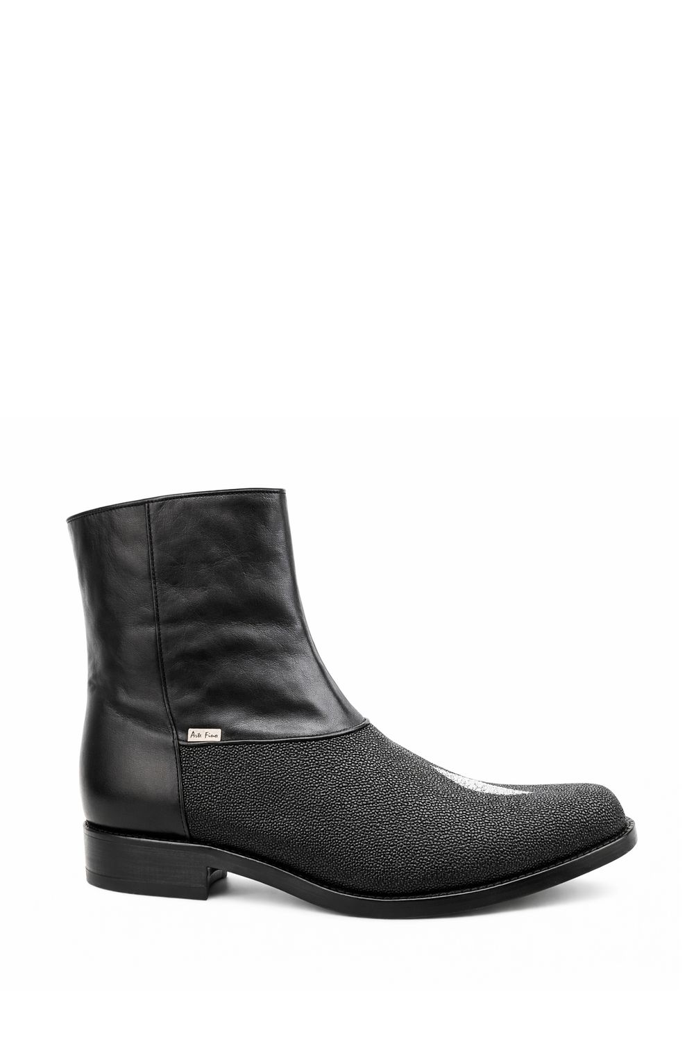Botín Arte Fino Mantarraya Negro Macho