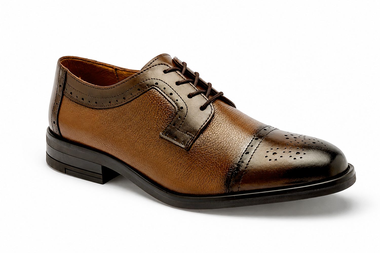 Zapato Vestir Christian Gallery 4702 Atanado Caoba