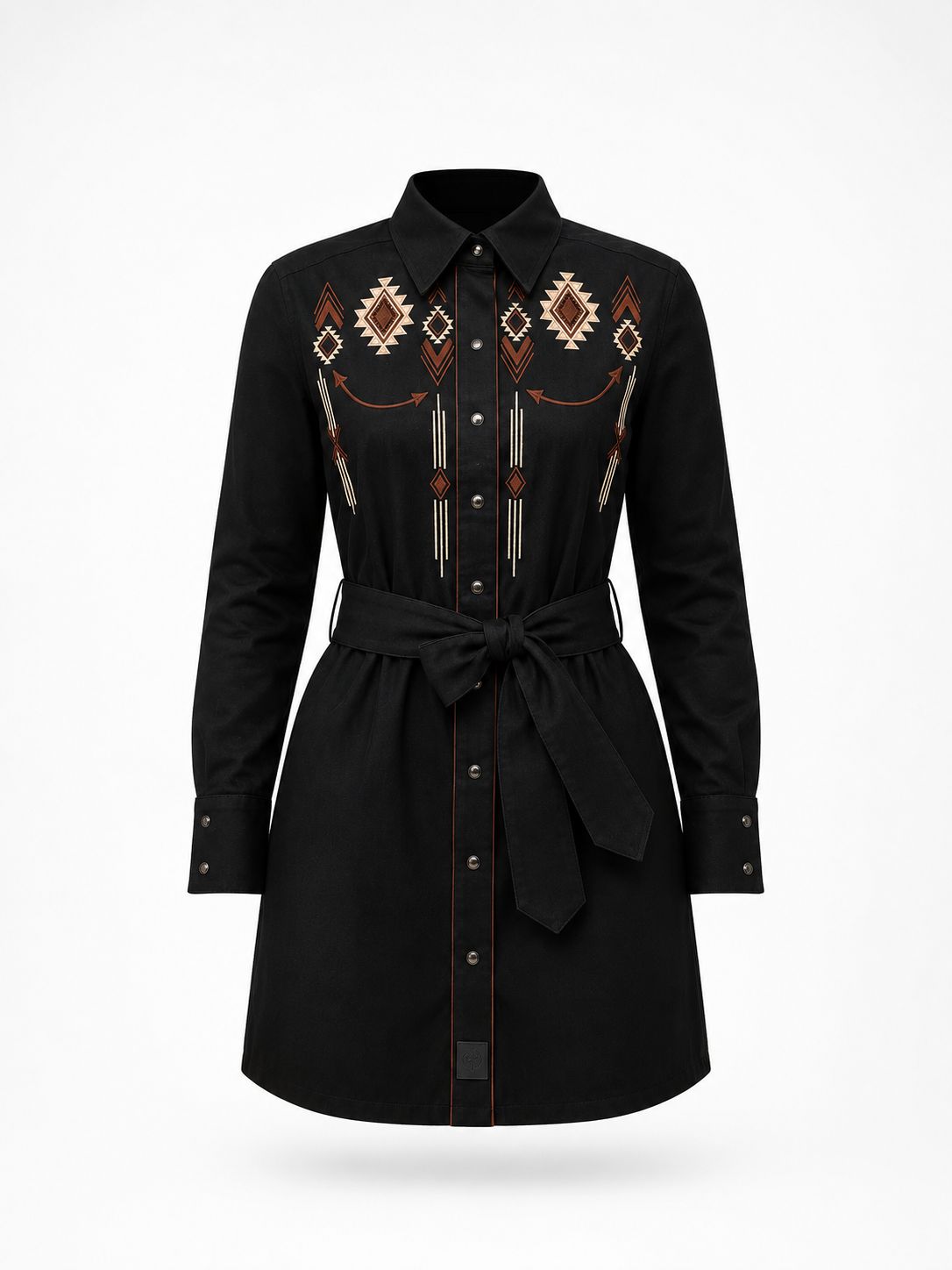 Vestido Winster Bordado Negro