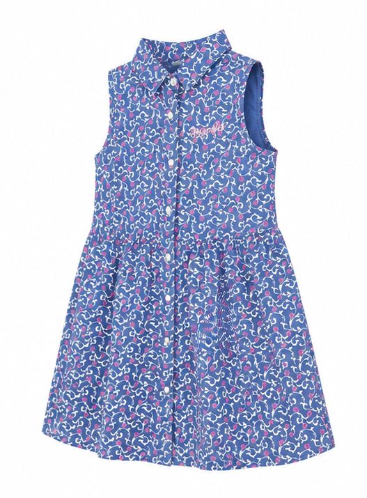 Vestido Niña Wrangler Azul Estampado