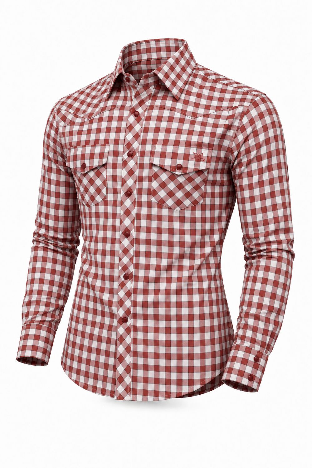 Camisa Rancho Cero Uno cuadros rojos y blancos