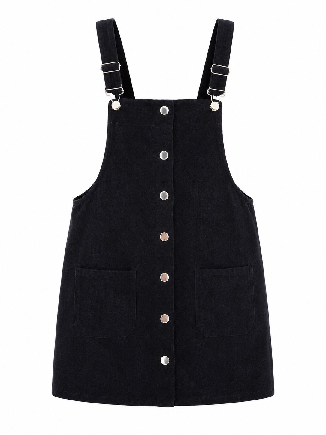 Vestido Peto Vaquero Color Negro