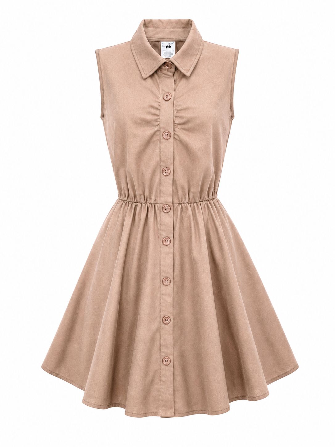 Vestido Vaquero Beige sin Mangas