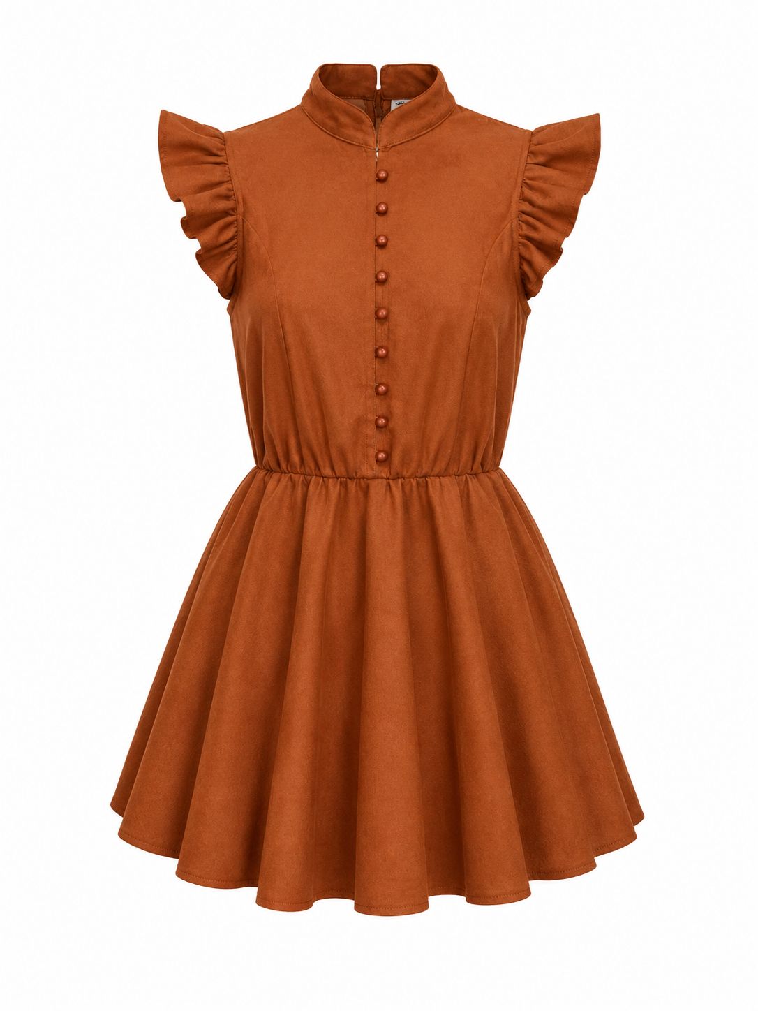 Vestido Terracota con Olanes