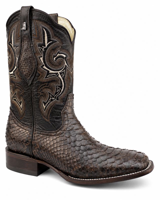 Bota Vaquera La Botota Piel Python Café Horma Rodeo