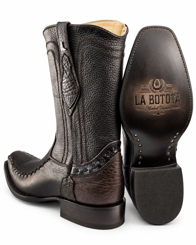 Bota Vaquera La Botota Piel Bisonte Café Horma Bubai