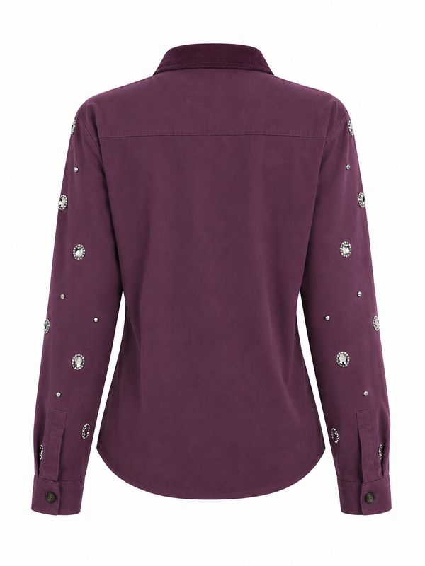 Camisa Vaquera para Mujer – Estilo Western en Color Morado