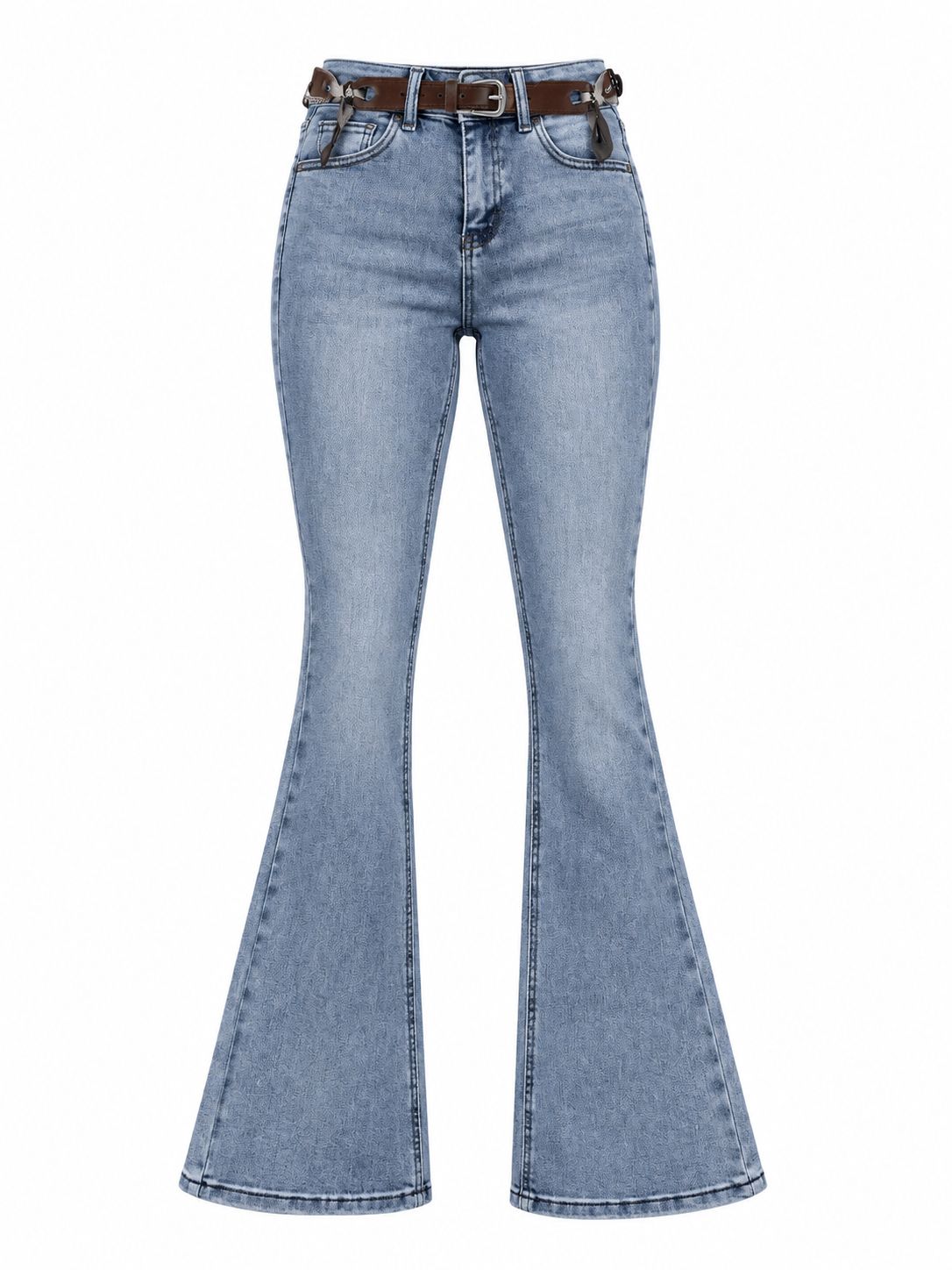 Jeans Vaqueros para Mujer Corte Acampanado Azul Claro