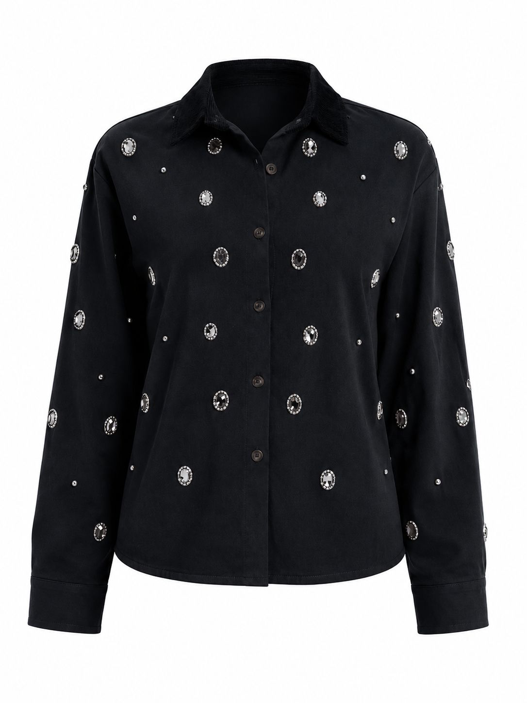 Camisa Vaquera para Mujer – Estilo Western en Color Negro