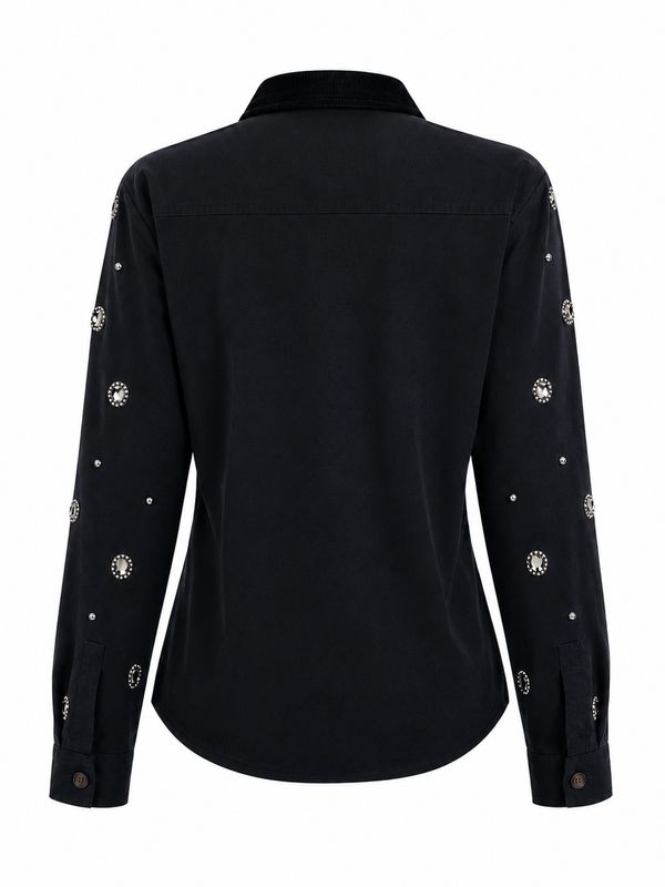 Camisa Vaquera para Mujer – Estilo Western en Color Negro