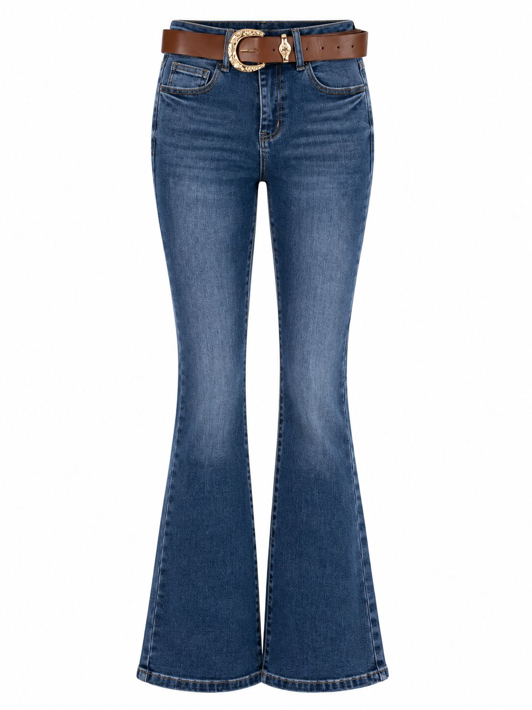 Jeans Vaqueros para Mujer Corte Acampanado Estilo Western