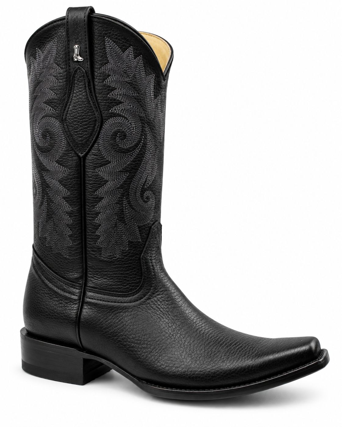 Bota Vaquera La Botota Piel Flotter Negra Horma Holandesa