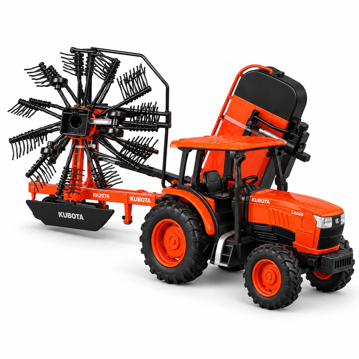 Tractor Kubota L6060 NewRay – Escala 1:18 con Implementos Intercambiables