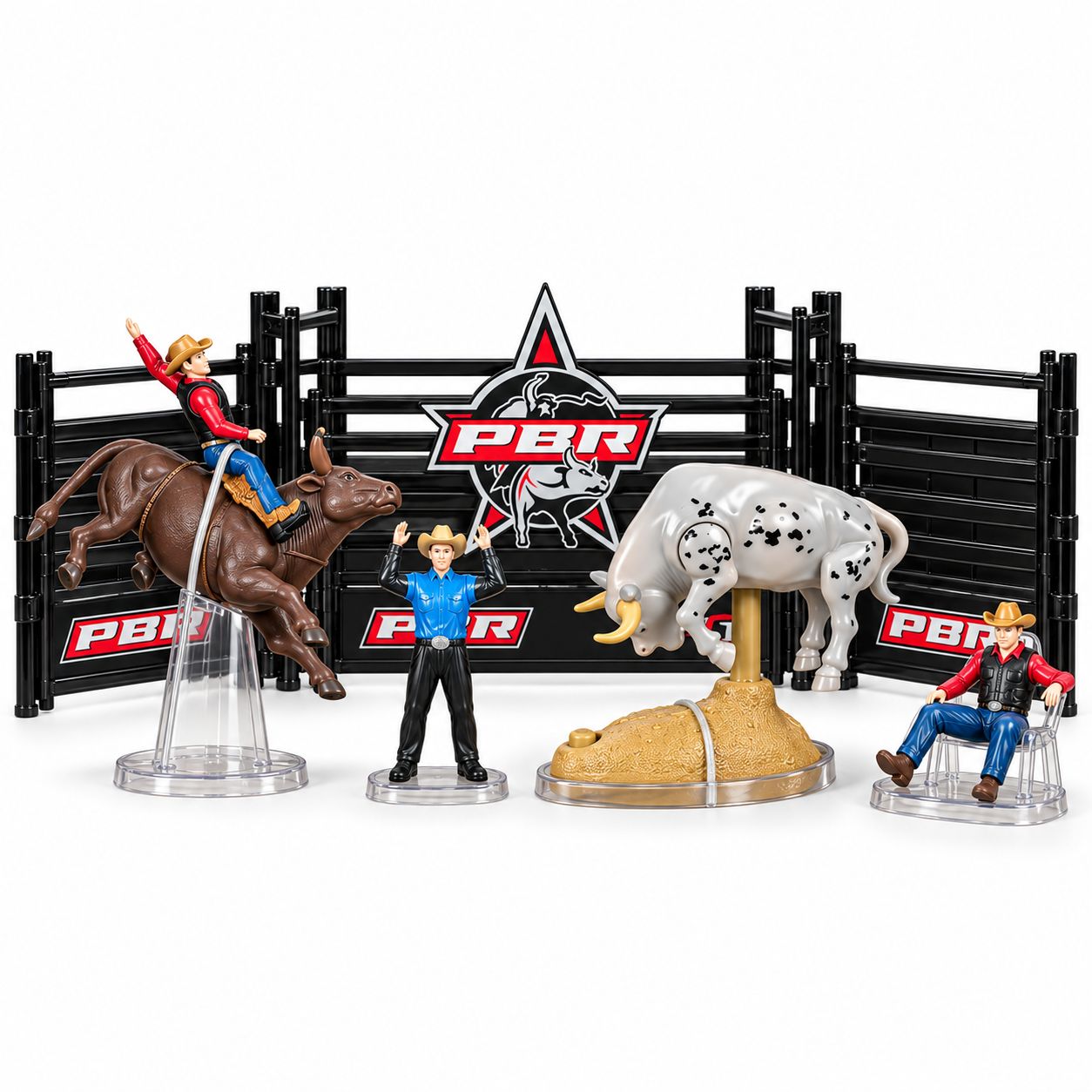 Set Rodeo PBR Professional Bull Riders NewRay Toros Vaqueros