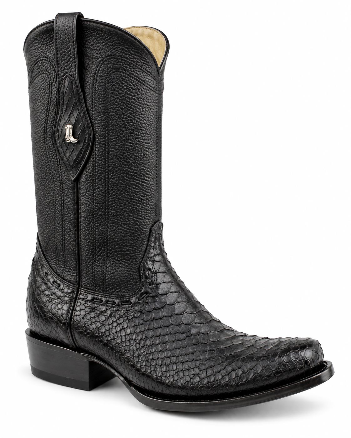 Bota Vaquera La Botota Python Wash Off Negra Horma Dubái