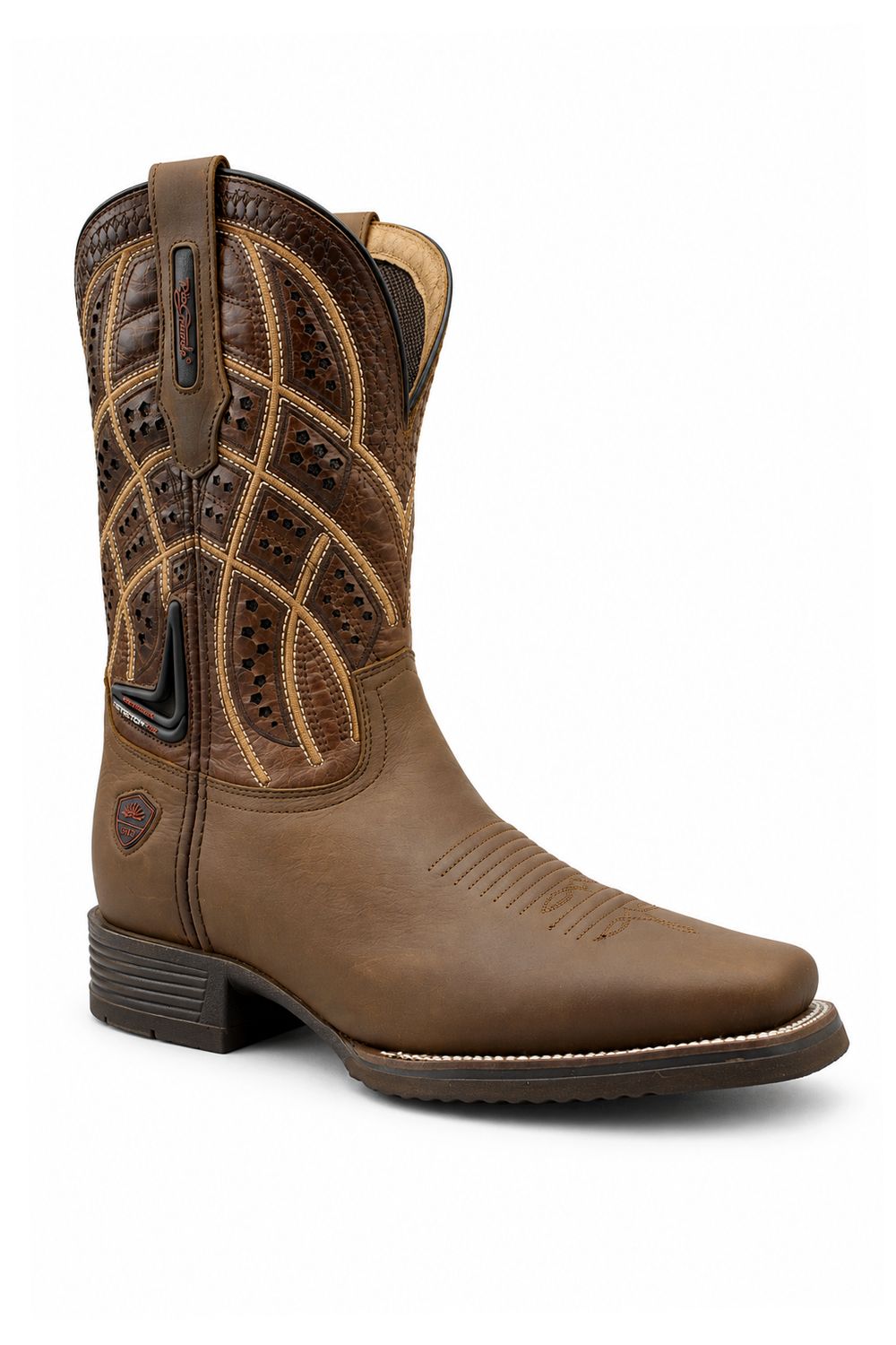 Bota Vaquera Rio Grande Sierra Ranger Whiskey Piel Confort Tek