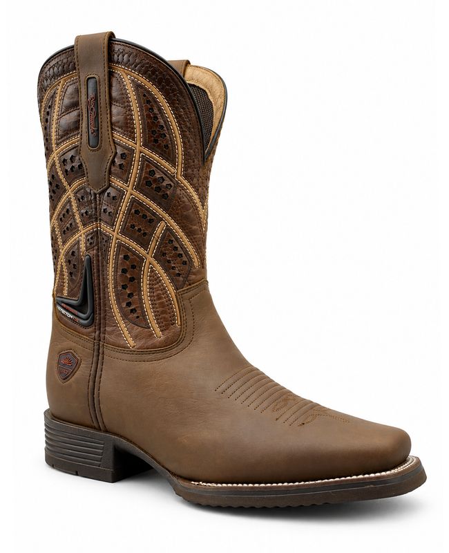 Bota Vaquera Rio Grande Sierra Ranger Whiskey Piel Confort Tek