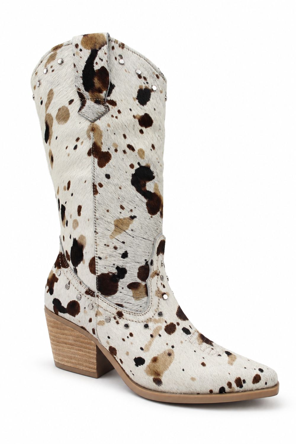Bota Vaquera dama Piedra Angular 1820 Pelo Vacuno Pepper Piel