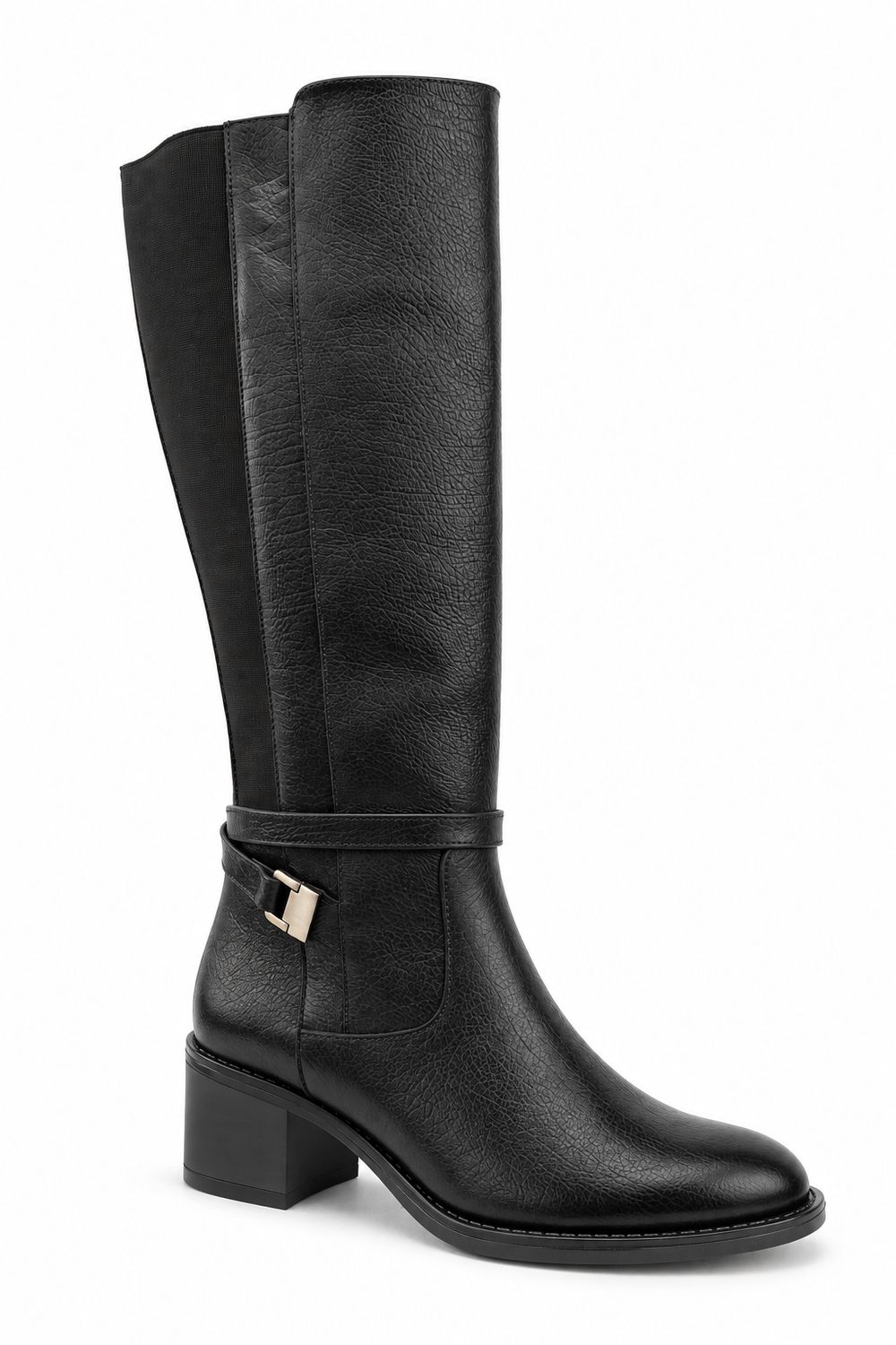 Bota Vaquera Dama Piedra Angular 2157 Piel Negra
