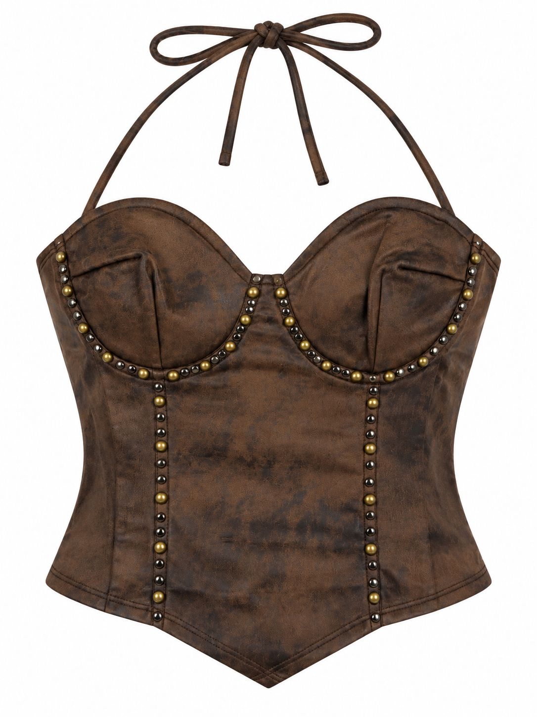 Corset Vaquero Café con Estoperoles