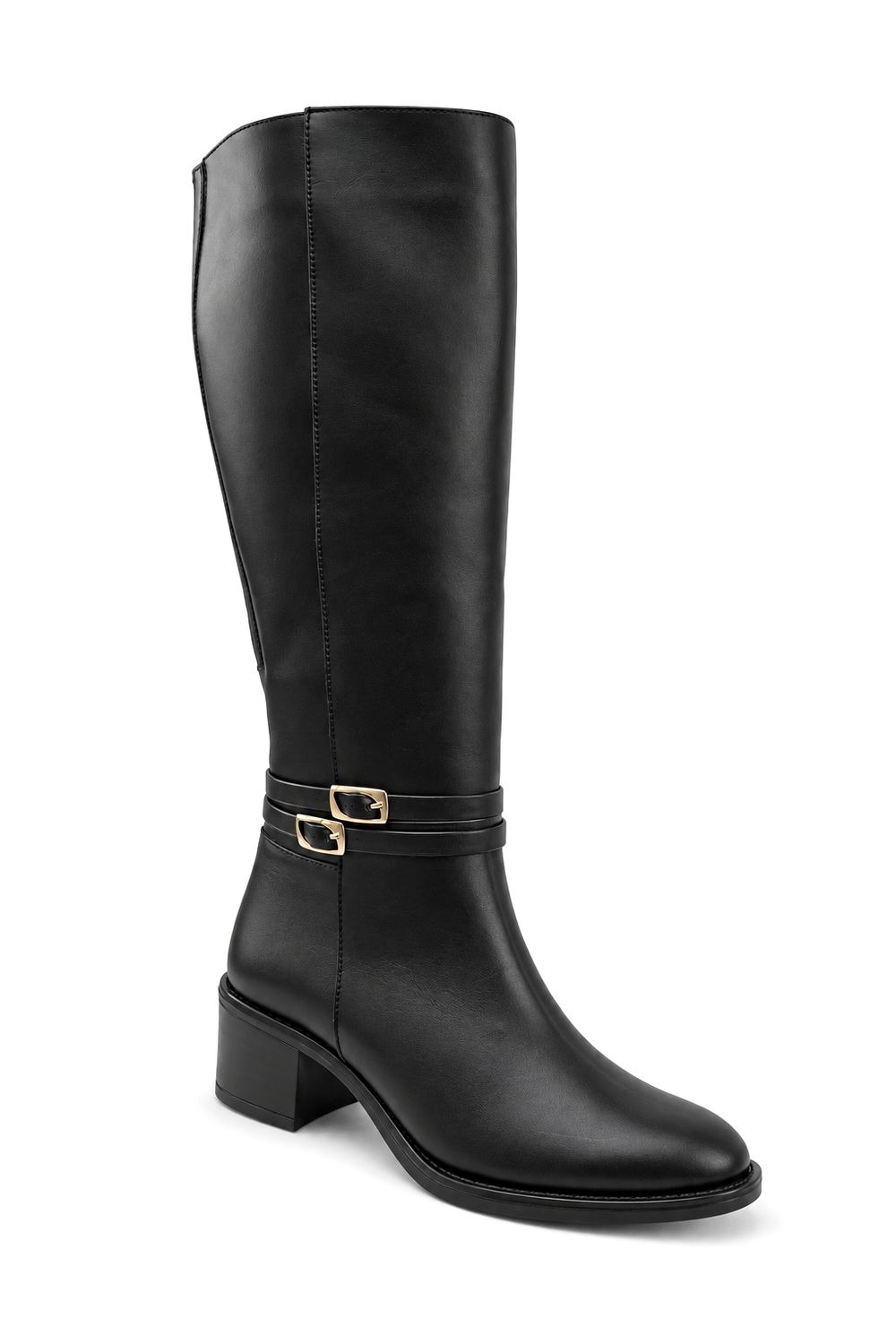 Bota Dama Piedra Angular 2158 Piel Genuina Negra