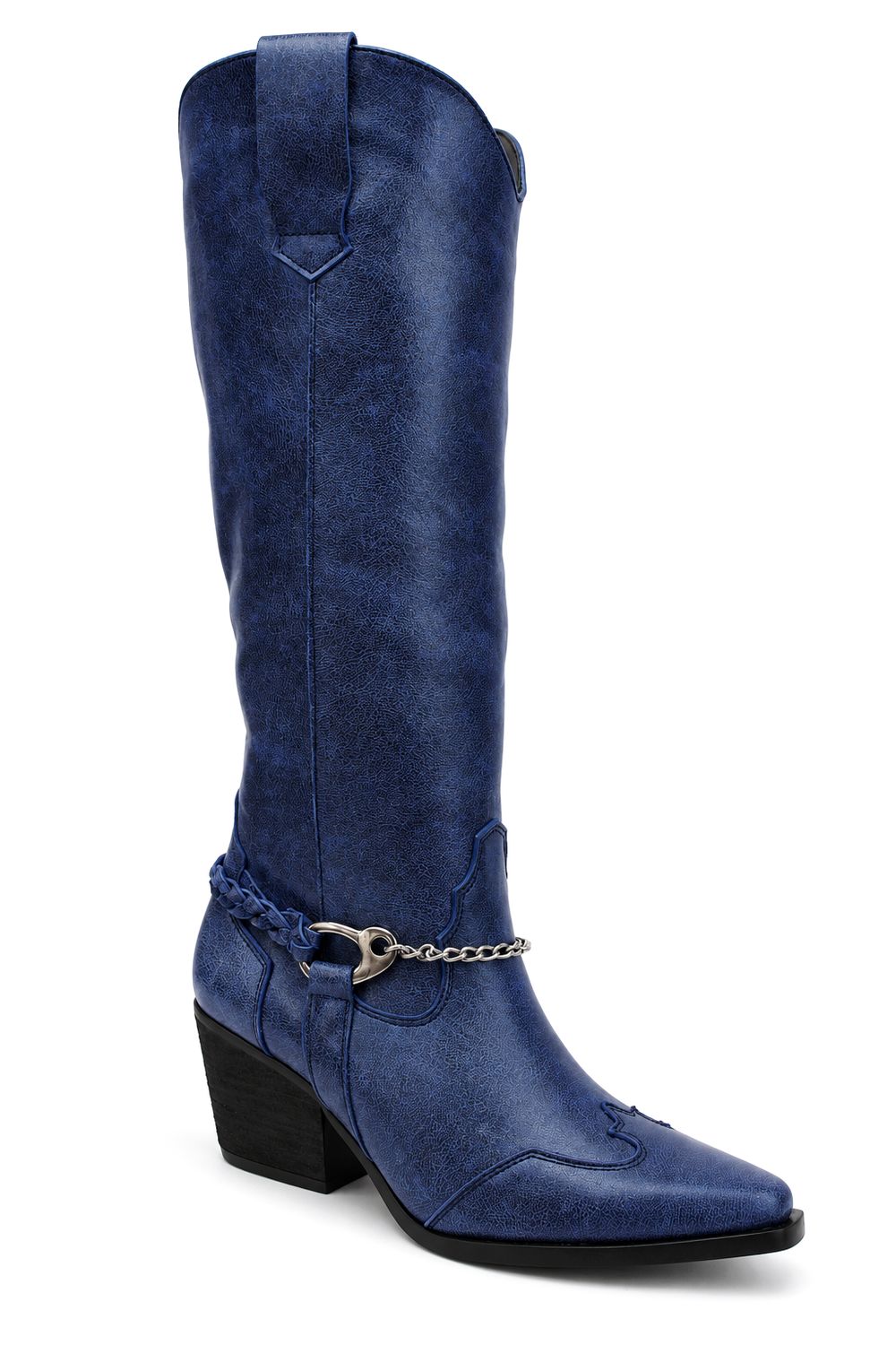 Bota Vaquera Dama Piedra Angular 827 Piel Genuina Ottanio