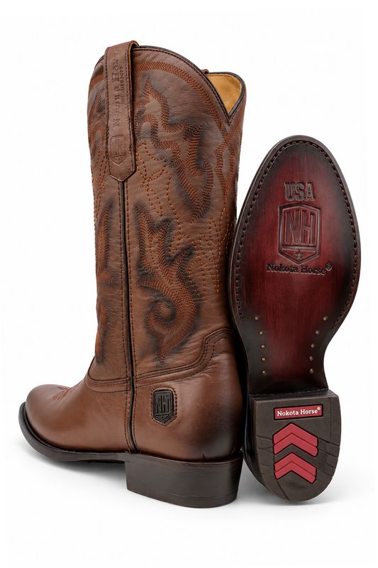 Bota Vaquera Nokota Horse Enri 38 Café Estilo Western
