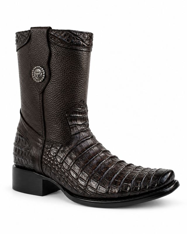 Bota Cocodrilo Hernández West Negra Horma Dubai Suela Cuero