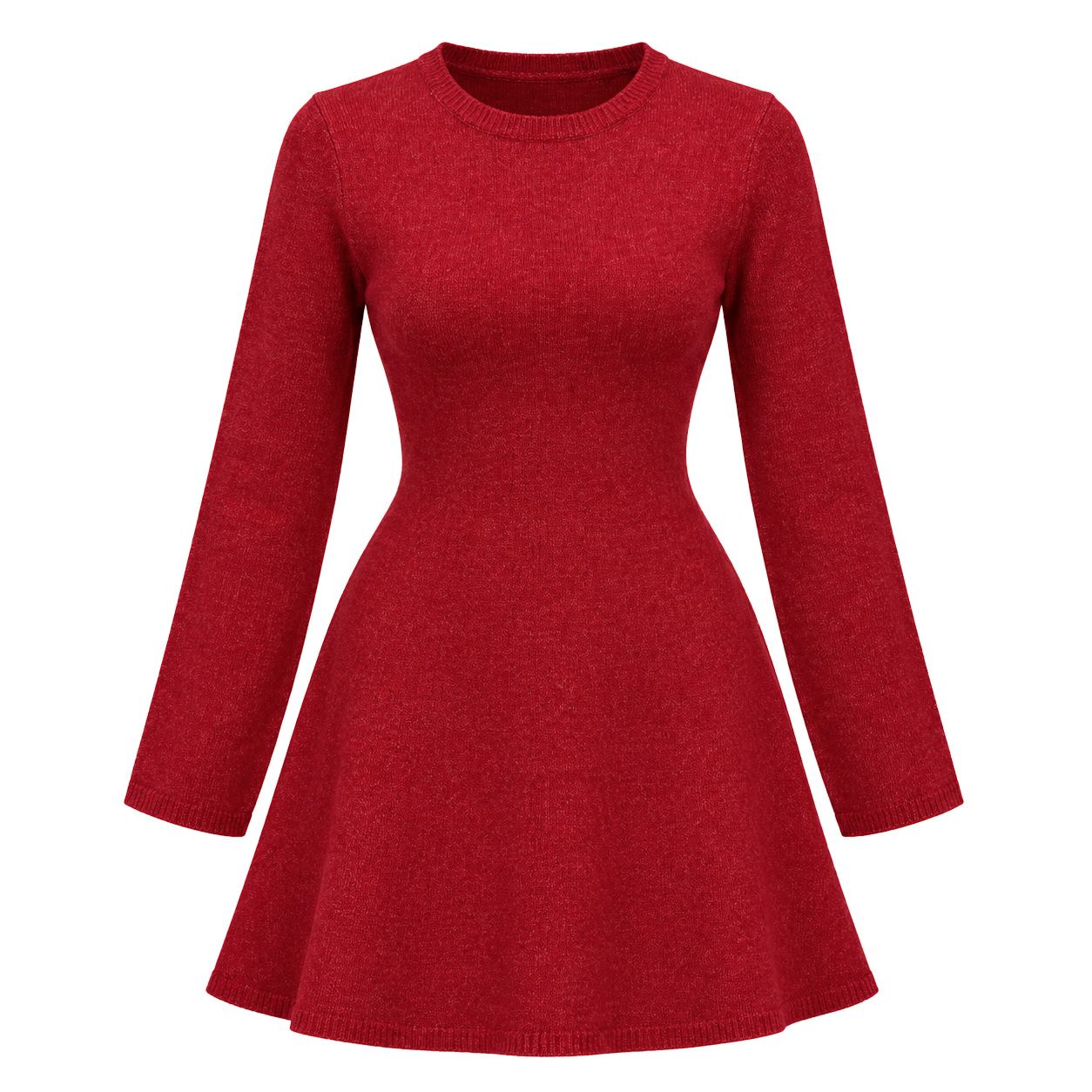Vestido Corto de Punto Rojo