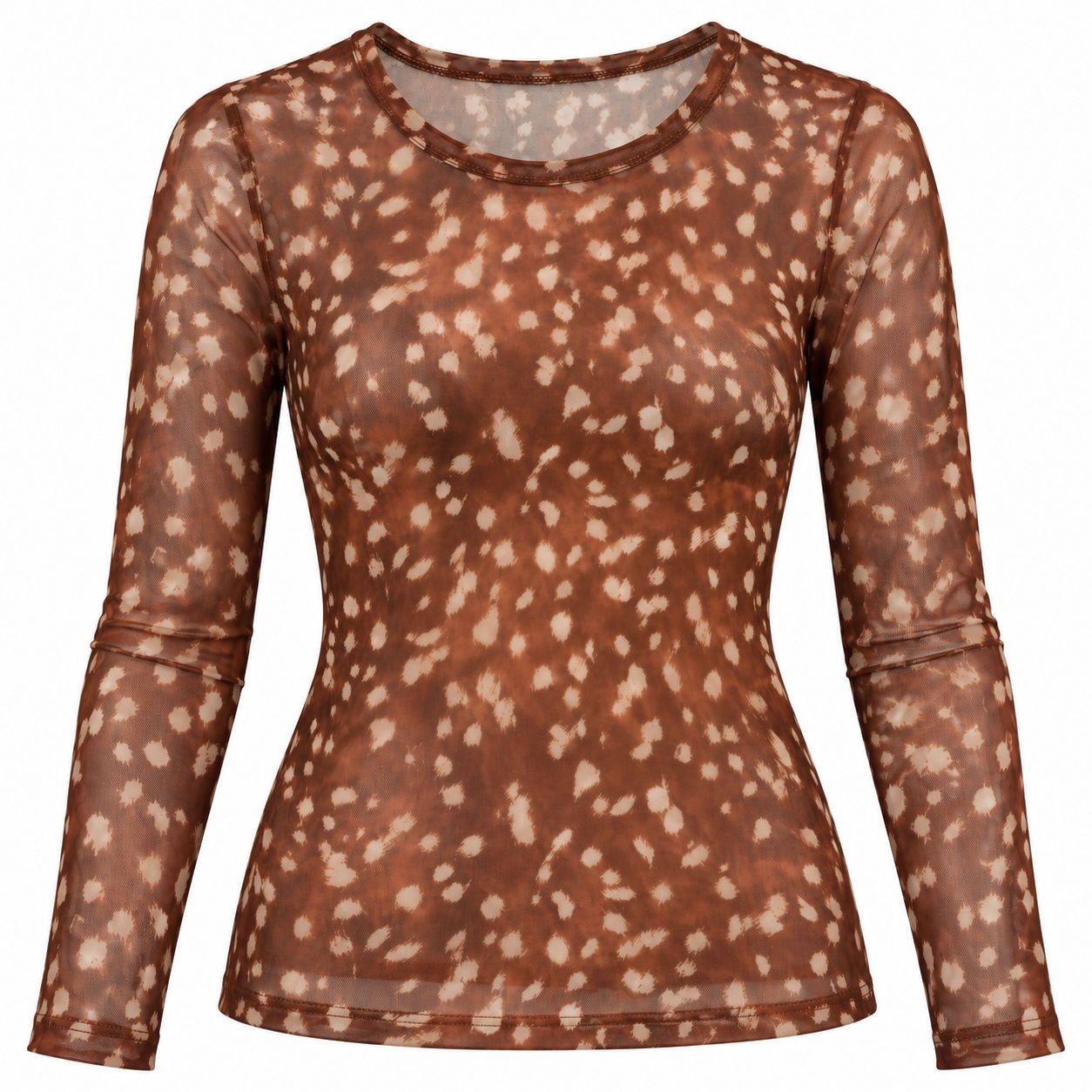 ​Blusa Mesh Café Claro