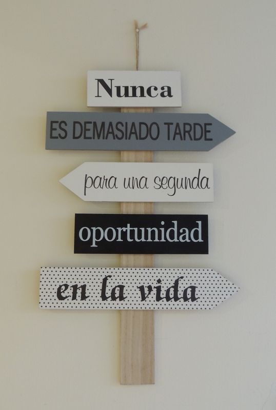 Cartel de Madera - Flechas