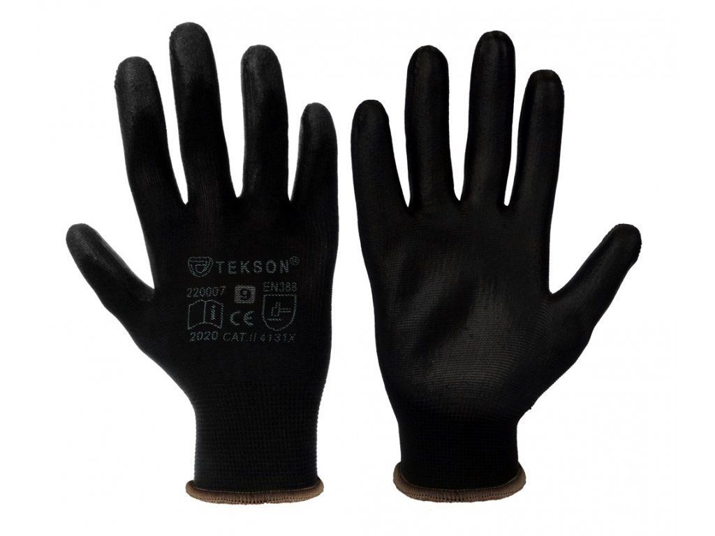Guantes Tekson semi-empapados - negro