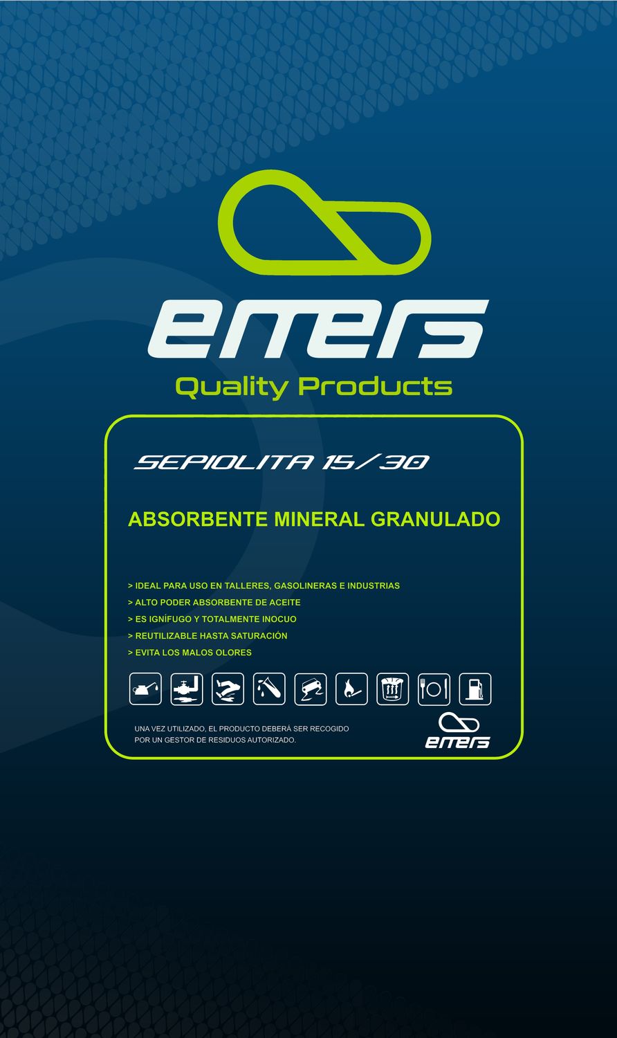 EMERS SEPIOLITA 15/30 SACO 20 KILOS EMERS SEPIOLITA 15/30 SACO 20 KILOS