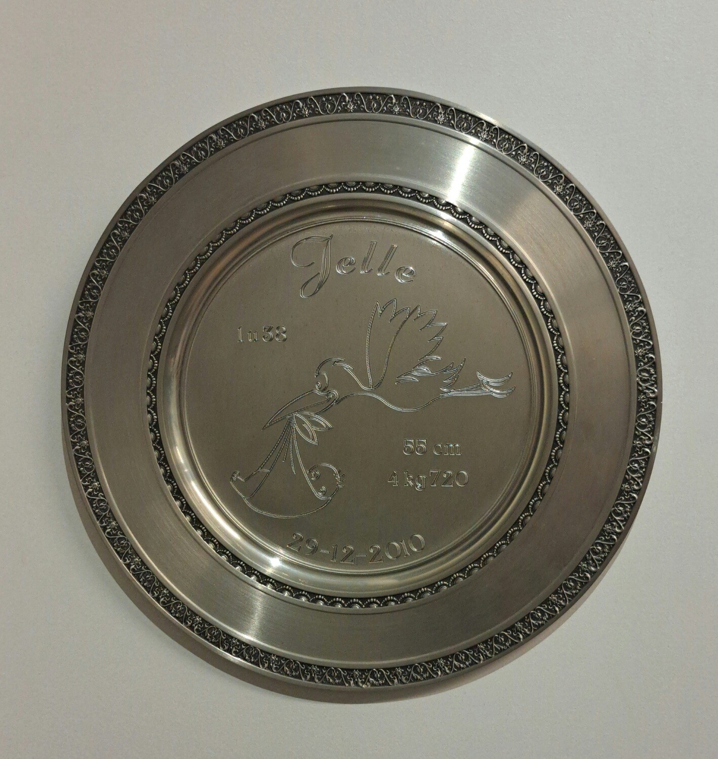 Tinnen bord/assiette en étain