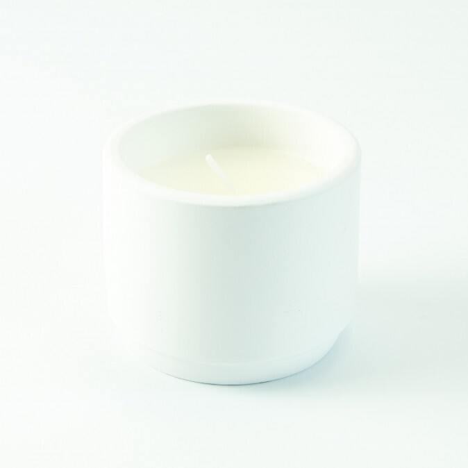 Bloempotje keramiek met kaars/pot de fleur avec bougie
