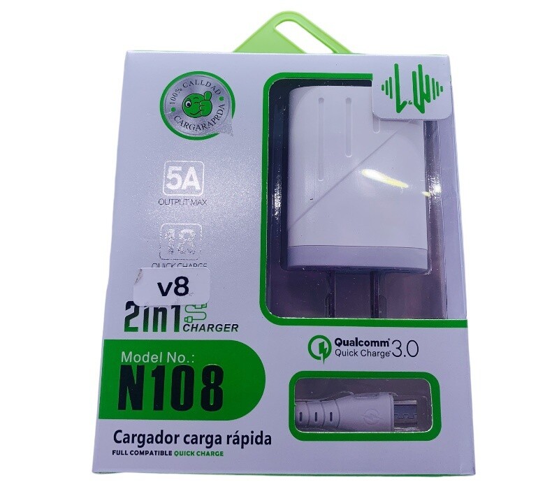 CARGADOR CARGA RAPIDA N-108 TIPO V8