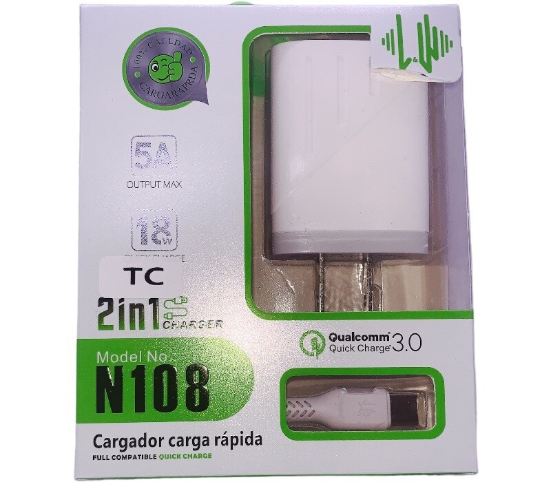 CARGADOR CARGA RAPIDA N108 TIPO C
