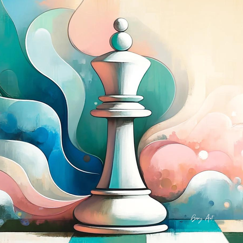 Gary Art Leinwand Queen's Gambit  80 x 80 cm auf Canvas 1300 (##127##) Unikat