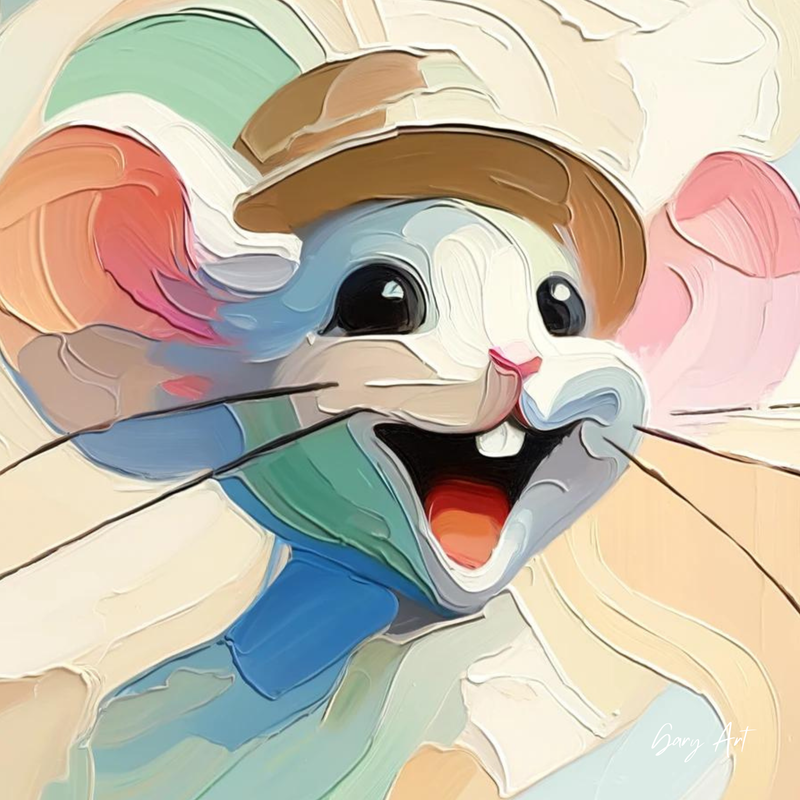 Gary Art® Leinwand Pastel Joy 80 x 80 cm auf Canvas 1300 (##192##) Unikat