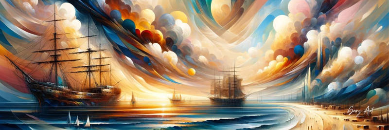 Gary Art® Leinwand Ocean Dreams 150 x 50 cm auf Canvas 1300 (##202##) Unikat