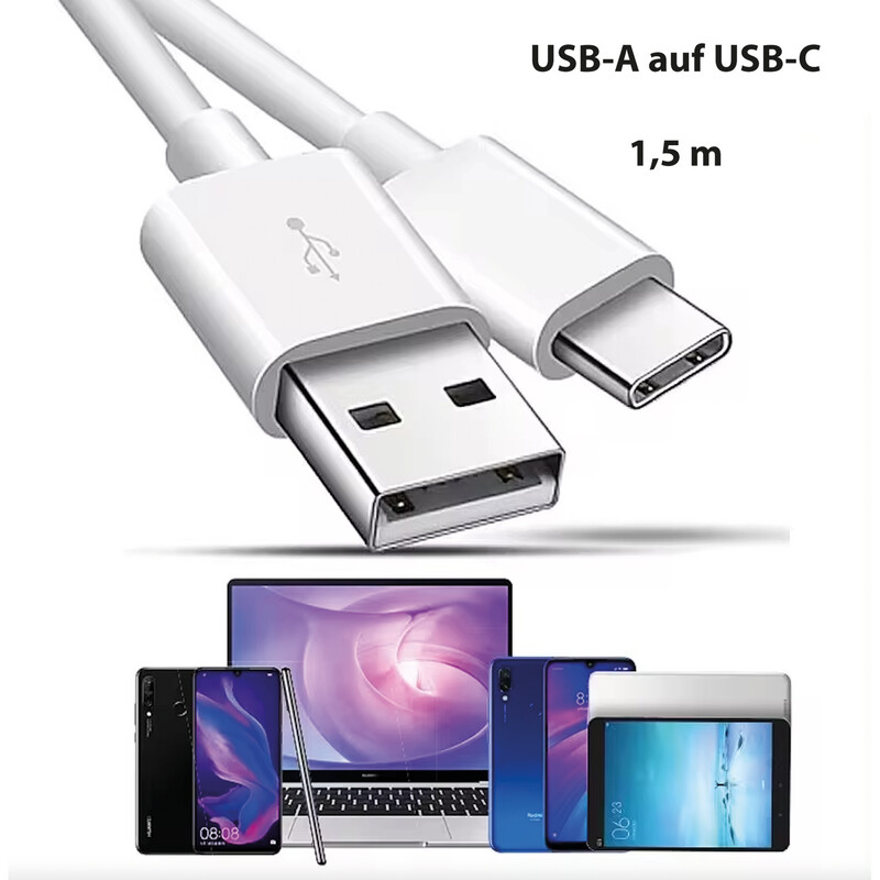 USB-Schnell-Ladekabel / USB-C auf USB-A  (1,5 m) Premiumqualität