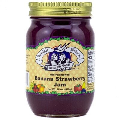 Amish Wedding Banana Strawberry Jam 18oz