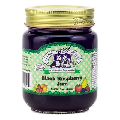 Amish Wedding Naturally Juice Sweetened Black Raspberry Jam 9oz