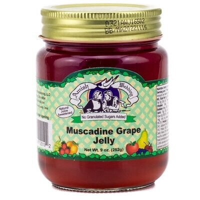 Amish Wedding Naturally Juice Sweetened Muscadine Grape Jelly 9oz