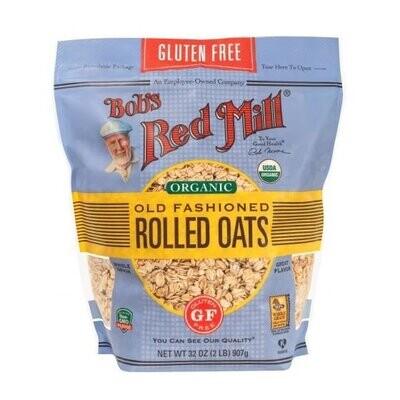 Bob&#39;s Red Mill Gluten Free Organic Old Fashened Rolled Oats 32 OZ