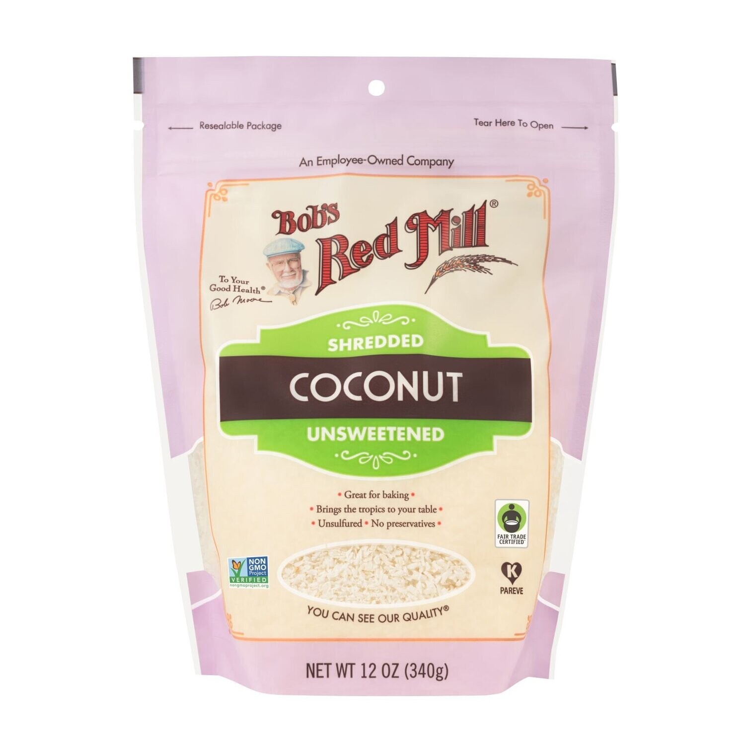 Bob&#39;s Red Mill Unsweetened Shredded Coconut 12 OZ